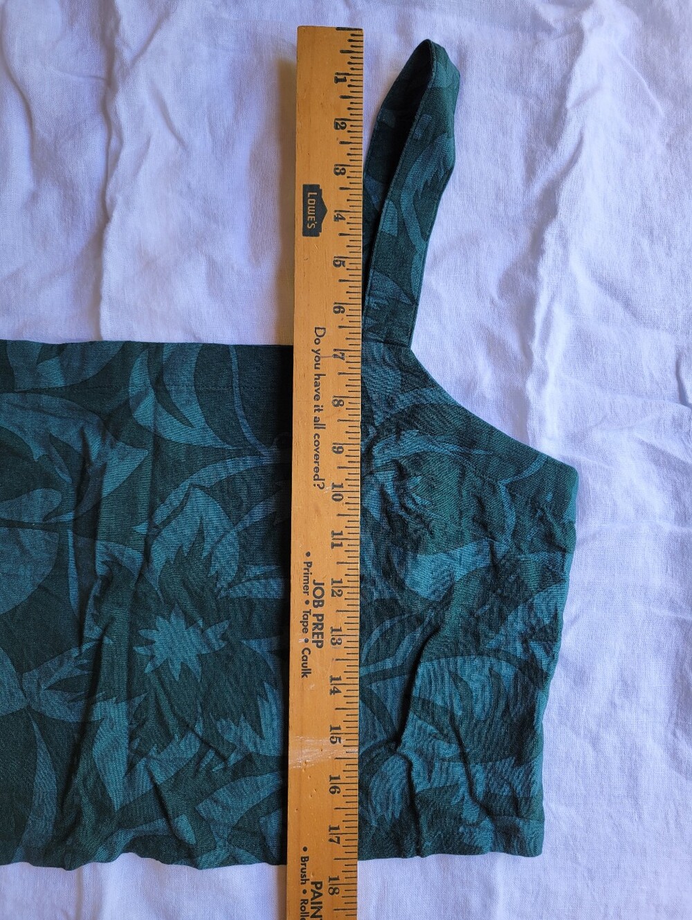 Madewell Linen Blend Abbie Crop Top in Green Tropicale Floral Print Size XL - Picture 4 of 12